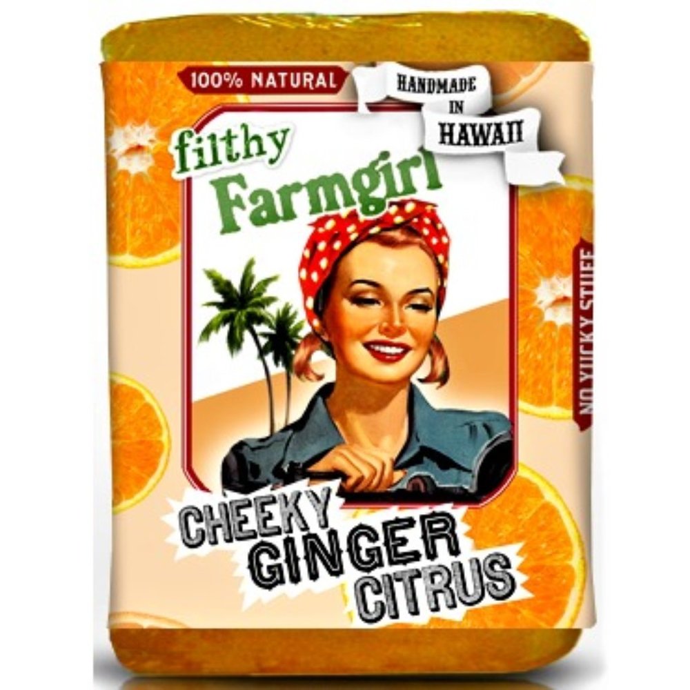 100% Natural Organic Soap. Cheeky Ginger Citrus. Handmade in Hawaii. 7oz